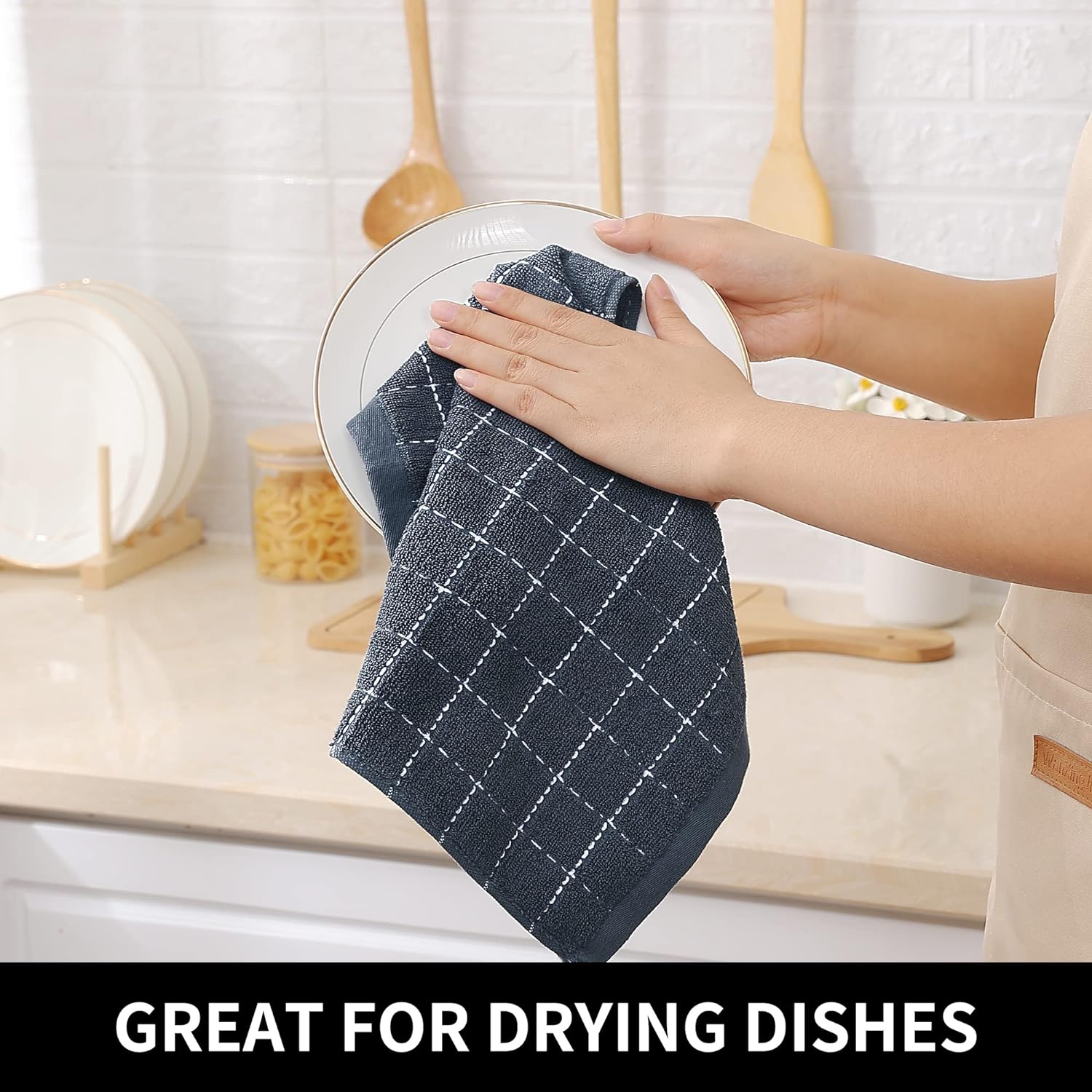 Kitchen Towels, Soft and Super Absorbent Dish Towels, Cotton Kitchen Towels -Pack of 4 (13 Kitchen Towels, Soft and Super Absorbent Dish Towels, Cotton Kitchen Towels -Pack of 4 (13
